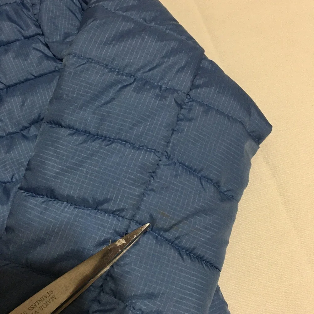 Columbia Puffer Jacket Kids Size S Blue Hooded Quilted Full Zip